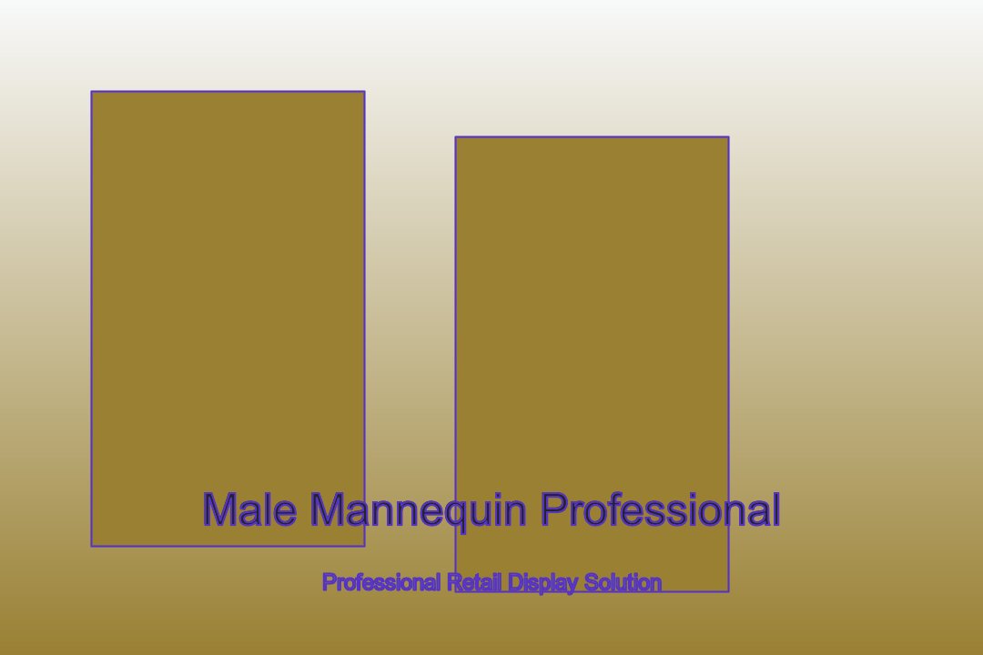 Professional male mannequin display in upscale retail store