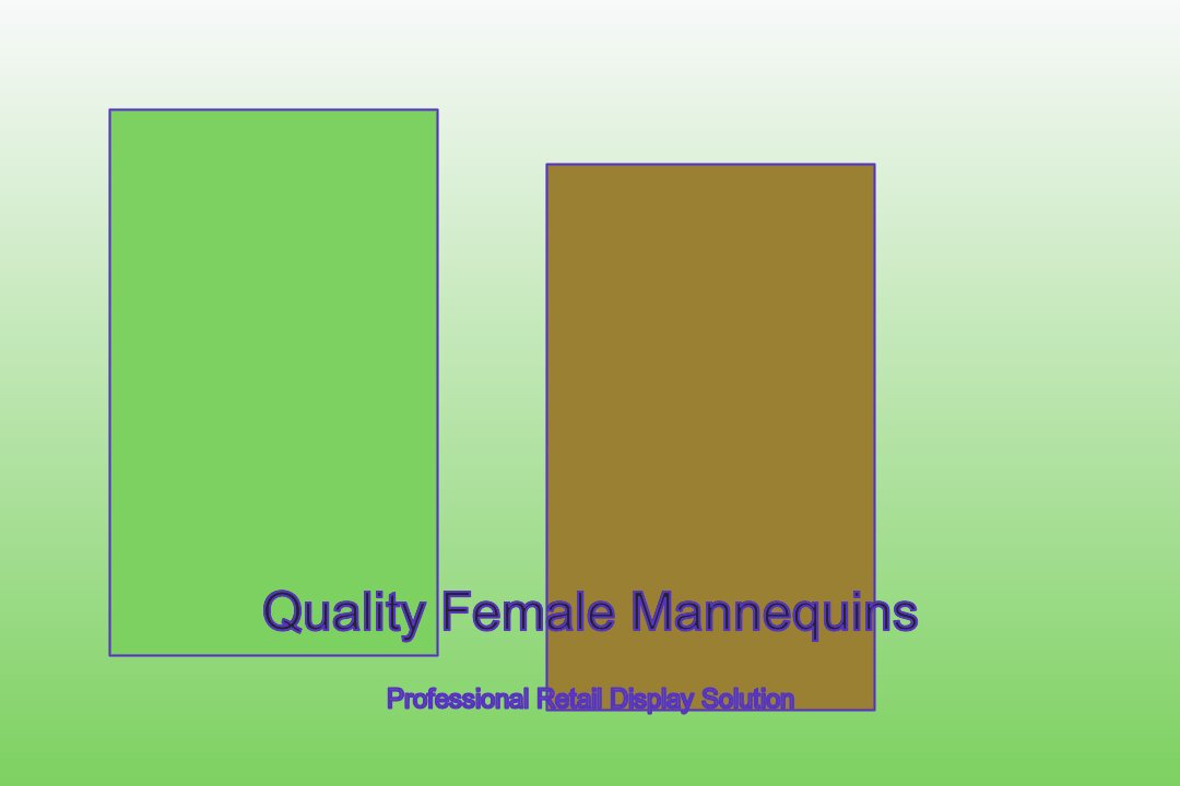 Professional female mannequins in premium retail display